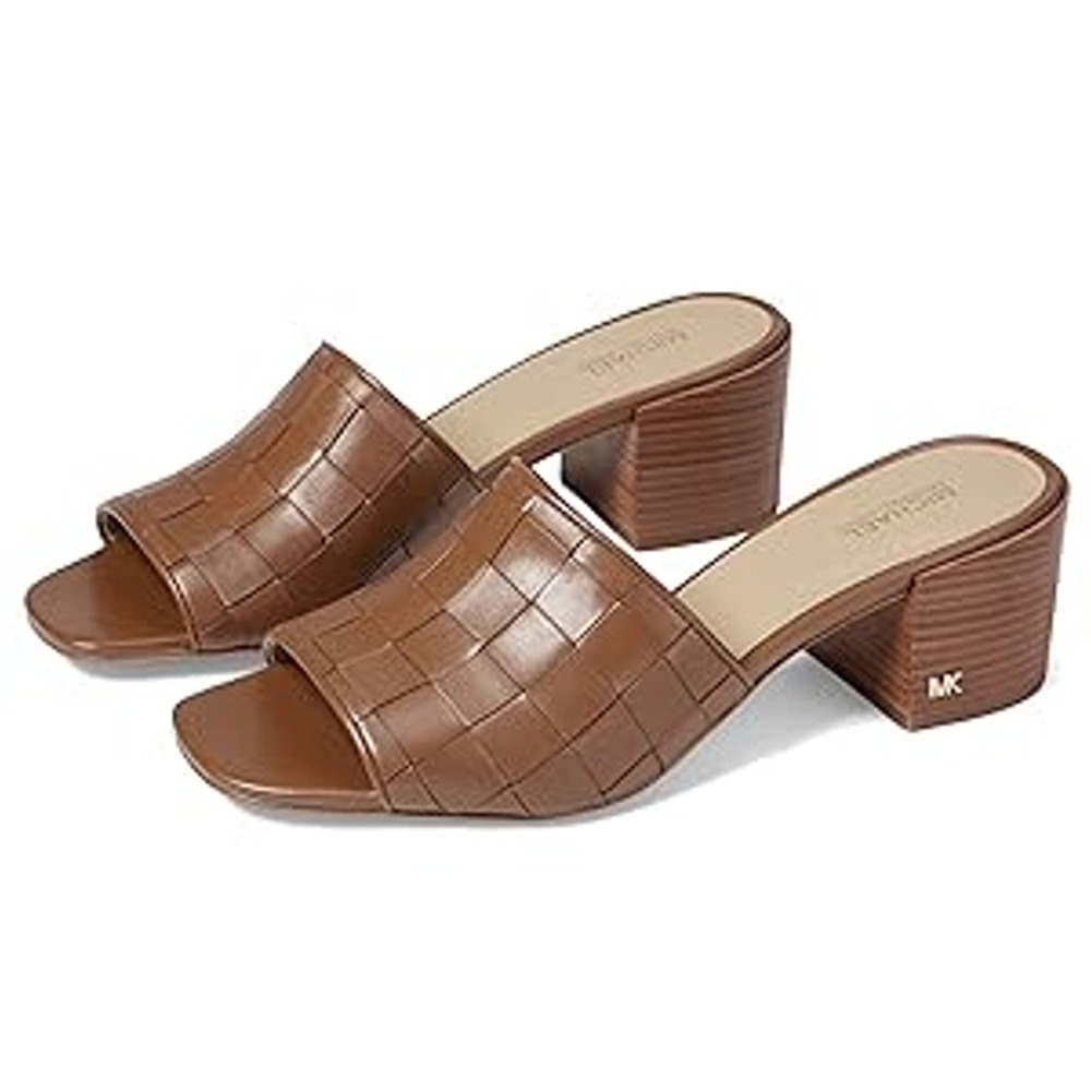 NWT Michael Kors Ingrid Mule - Luggage 7